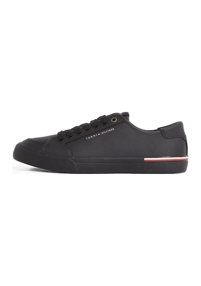 Tommy Hilfiger Erkek Core Corporate Vulc Leather Sneaker-6107 Siyah