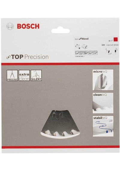 Bosch Best Serisi Hassas Kesim Ahşap için Daire Testere Bıçağı 165*20 mm 32 Diş