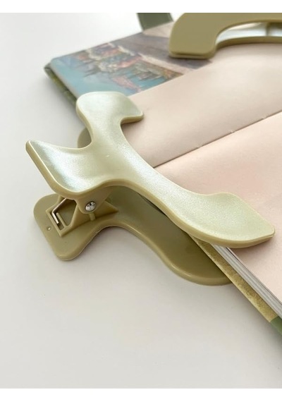 Açık Yeşil Çok Fonksiyonlu Kitap Ve Defter Klipsi / Sayfa Tutucu / Journal Ve Scrapbook Yardımcısı / Zeytin Yeşili