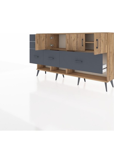 Arges Konsol 3 Raflı 5 Çekmeceli 3 Kapaklı 176x30x99 Çam-çam/antrasit Atlas Çam/antrasıt - Atlas Çam Arges Konsol 3 Raflı 5 Çekmeceli 3 Kapaklı 176x30x99 Çam-çam/antrasit Atlas Çam/antrasıt - Atlas Çam