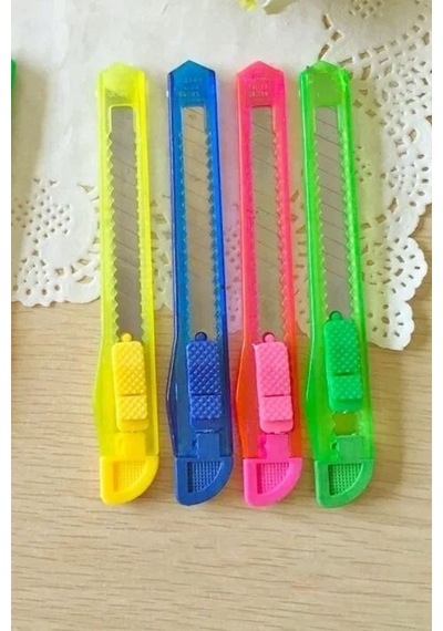 Küçük Maket Bıçağı El İşi Hobi Maket Bıçağı 4 Adet Falçata Tesisat Kablo Hobi Bıçağı