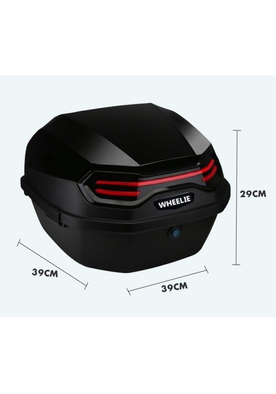 Xt08-fs 32 Litre Motosiklet Arka Çanta Mat Siyah Su Geçirmez Abs Top Case Çift Kilitleme Üniversal Diğer