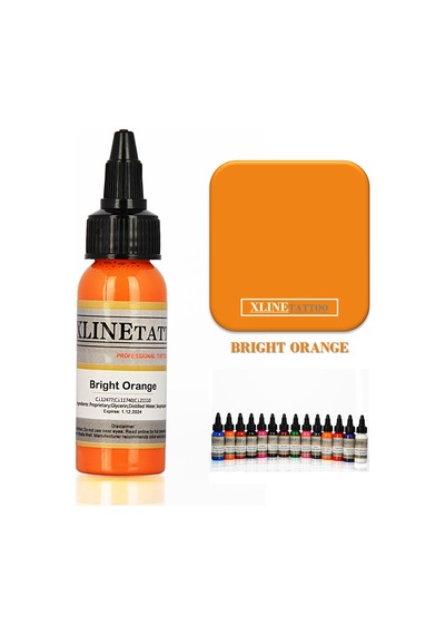 1 Oz Xlinetattoo Bright Orange Dövme Boyası - 30Ml Parlak Tu