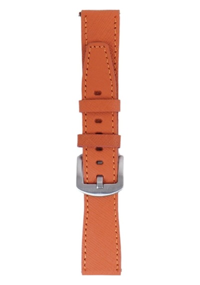 Fro Lw38-43 20 Mm Hakiki Deri Safiano Turuncu Kordon Silver Toka