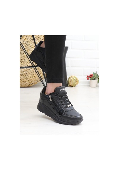 Wickers 2161 Siyah 36 40 Günlük Kadın Sneakers Siyah
