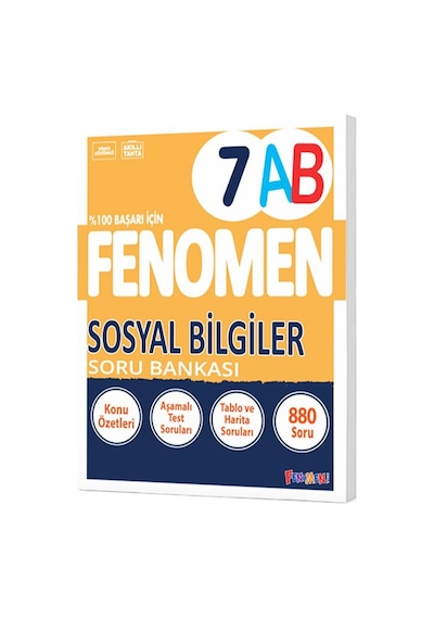 Fenomen Okul 2025 7. Sınıf Sosyal Bilgiler A-b Serisi Konu Özetli Soru Bankası