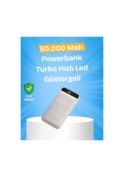 Çoklu Cihaz Uyumlu Led Ekranlı 50000 Mah Powerbank - Hs08372662-1289 Renkli Renkli