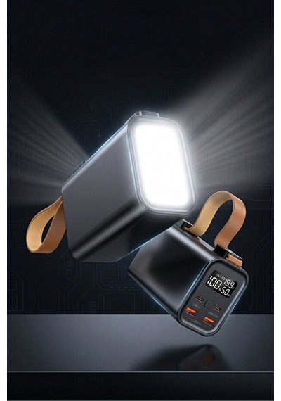 50.000mah Powerbank Pd100w Hızlı Şarj El Fenerli Gri - 928393148 Gri