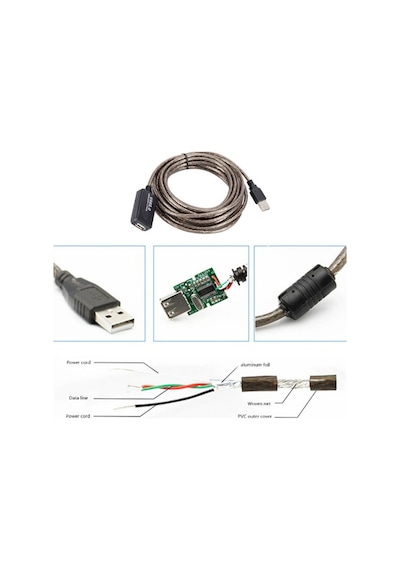 Active Repeater Usb Uzatma Kablosu 10 Metre Aktif Uzatici