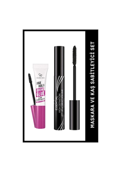 Golden Rose Max Hold Brow Glue Şeffaf Kaş Sabitleyici + Essential High Definition Mascara Set