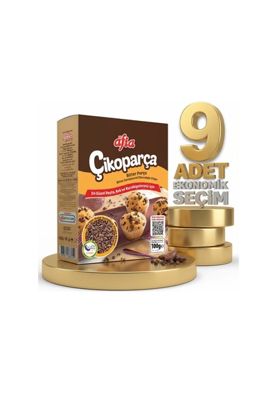 Afia Çikoparça Bitter Parça Çikolata 9x100 Gr