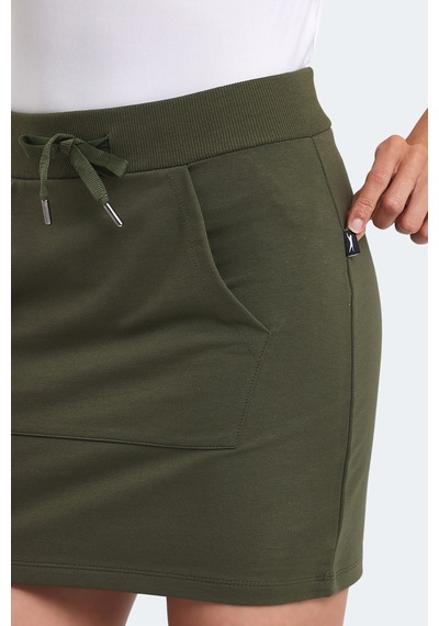 Slazenger Vıggo 2 Li Set Kadın Şort Beyaz - Haki