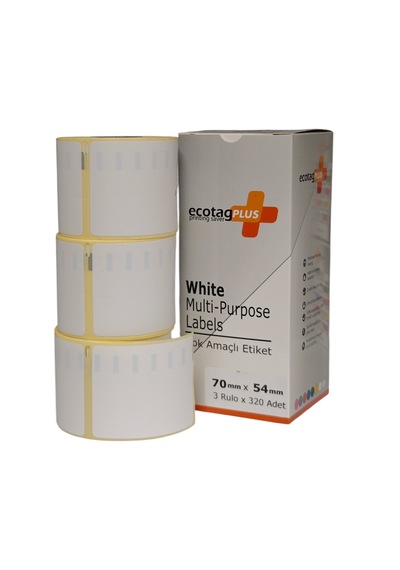 Ecotagplus Dymo Muadili Etiket - 70 Mm X 54 Mm - 5 X 320 Adet - Eko Paket - 99015 1