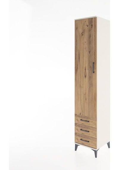Hyperion Dolap 5 Raflı 3 Çekmeceli Tek Kapaklı 44x44x221 Aytaşı-çam Aytası