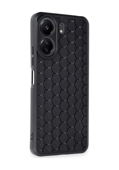 Xiaomi Redmi 13c Uyumlu Kılıf Petek Silikon Kapak - Siyah