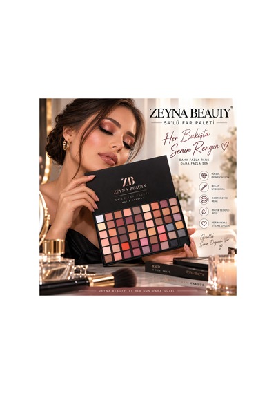 54'lü Far Paleti Yüksek Pigment Mat & Sedefli Göz Far Paleti Çok Renkli - 626020891 Diğer
