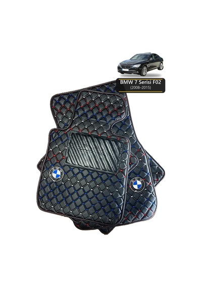 Oto Halı Paspas Bmw 7 Serisi F02 2008-2015 Uyumlu M Performance M Teknik Sport Kaymaz & Şık Tasarım