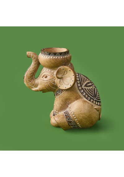 Kpmm Elephant Mumluk - Bej - 15x14 Cm Renkli