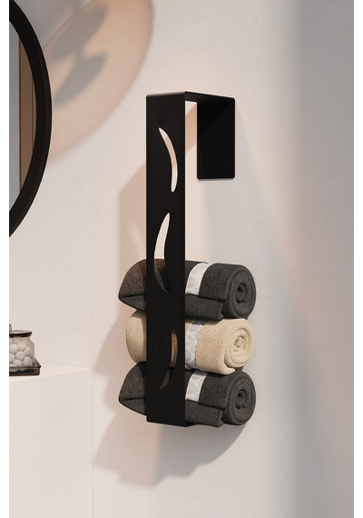Zift Unique Paslanmaz Çelik Yapışkanlı Havlu Düzenleyici-mat Siyah&inox Satine Seçenekli Modern Havluluk. Diğer