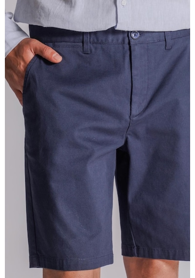 Braccas Erkek Yandan Cepli Klasik Bel Relaxed Fit Chino Şort Lacivert Lacivert