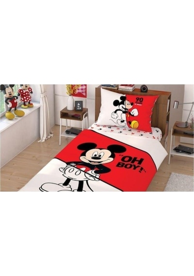 Kardeşler Ceyiz Lisanslı Taç Disney Mickey Çek Canlandır Tek Kişilik Nevresim Takımı