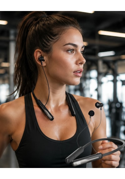 Extra Bass Kablosuz Kulaklık Uzun Bataryalı Neckband Tasarım Diğer