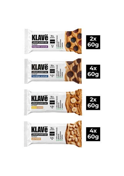 Yüksek Protein Bar Karışık - 60 G X 12 Adet - 15g Protein, Vegan Ve Glutensiz - 925157738