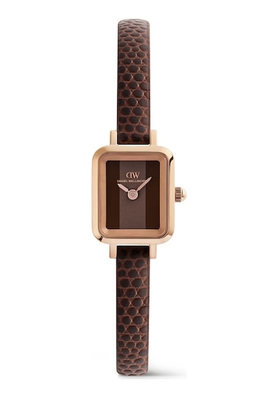 Daniel Wellington Quadro Mini Brown Lizard Padstow Rose Gold Dw00600959 Kadın Kol Saati