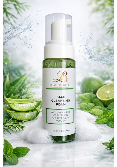 Lumine Belle Face Cleansing Foam - Yağlı Ve Karma Ciltler İçin Yüz Temizleme Foam Çay Ağacı