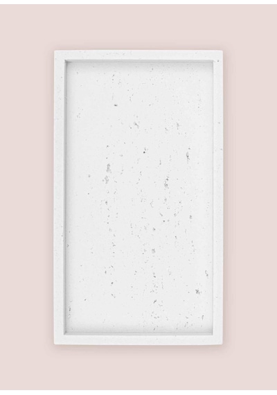 The Mia Travertine Banyo Tepsisi Beyaz 28x16x3 Cm Çok renkli
