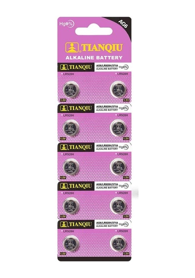 Tianqiu AG6 LR920H/371A 1.5V Alkalin Düğme Pil 10'lu