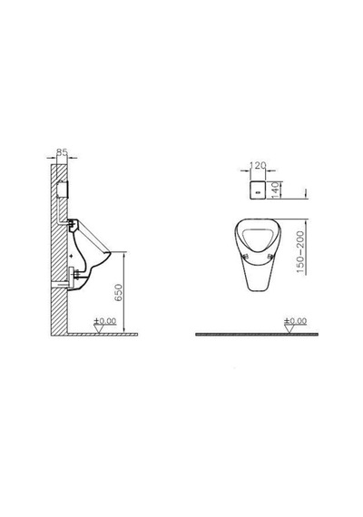 VitrA 310-2910 Sıva Altı Fotoselli Pisuvar Yıkama Seti. Elektrikl