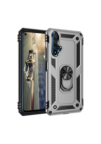 Huawei Honor 20 Kılıf Zore Vega Kapak Gri