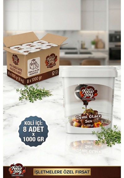 Demi Glace Sos 1000 G X 8 Adet - 1 Koli Koli Bazlı Avantaj Paketi Kahverengi