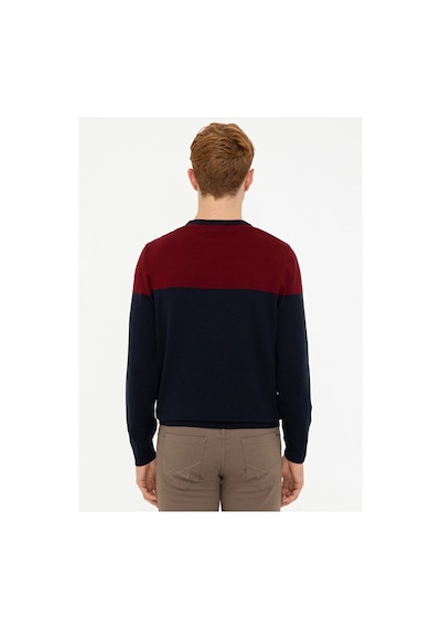 U.S. Polo Assn. Kanbera Bisiklet Yaka Slim Fit Desenli Erkek Kazak Çok Renkli