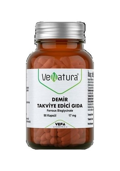Venatura Demir Takviye Edici Gıda 17 Mg 90 Kapsül