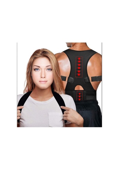 Unisex Sırt Bel  Ortopedik Manyetik Dik Duruş Aparatlı Medikal Korse Standart