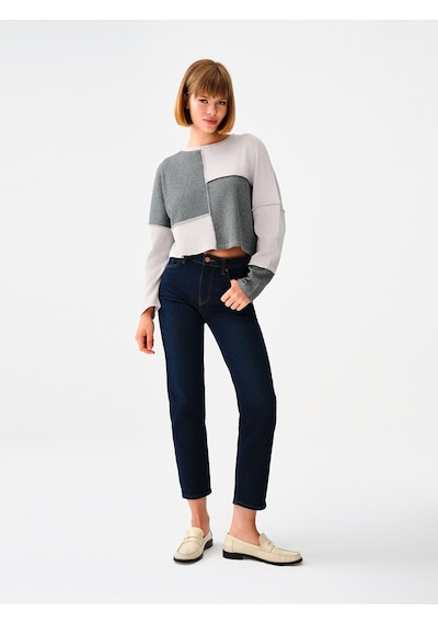 Elena Slim Fit Kadın Pantolon Denim