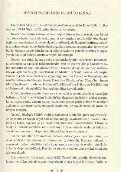 Muhtasar Riyazü's-salihin Ciltli / İmam Nevevi