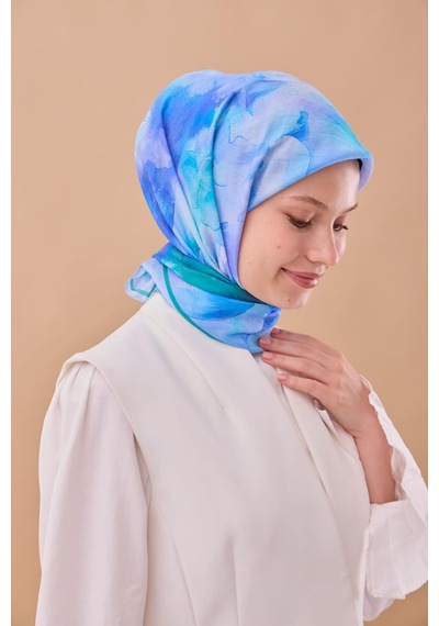 Silk Home Olinda İpek Eşarp 47004-15 Lila, Petrol Mavisi, Yeşil, Mor