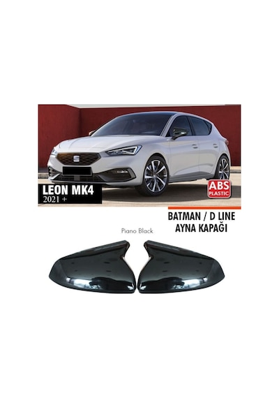 Seat Leon Mk4 Yarasa Batman Ayna Kapağı Piano Black 2021+