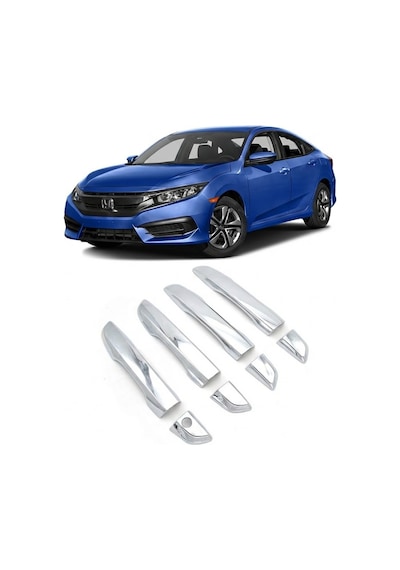 Honda Civic Fc5 2016 - 2021 Uyumlu Kapı Kolu Krom