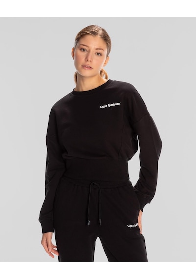 Kappa Authentic Jessa-wmn-sweatshirt Kadın Siyah Regular Sweatshirt