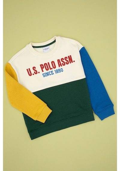 U.S. Polo Assn. Erkek Çocuk Koyu Yeşil Bisiklet Yaka Sweatshirt 50316494-VR079