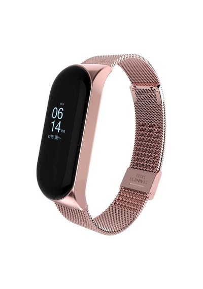 Xiaomi Mi Band 5 Uyumlu Lüks Metal Mıknatıslı Kordon Paslanmaz Çelik - Gümüş Çok Renkli