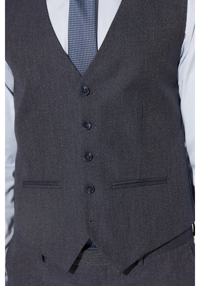 Ac&Co / Altınyıldız Classics Erkek Lacı Grı Slim Fit Dar Kesim Mono Yaka Desenli Yünlü Yelekli Takım Elbise Lacı Grı Lacivert - Gri Ac&Co / Altınyıldız Classics Erkek Lacı Grı Slim Fit Dar Kesim Mono Yaka Desenli Yünlü Yelekli Takım Elbise Lacı Grı Lacivert - Gri