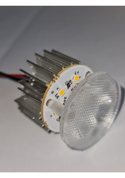 5'li Paket Dekoratif Tente Içi Kasasız Led Armatür 24v Beyaz Şeffaf