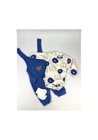 Uğur Bebe Ayı Desenli Erkek Bebek Tulum 3 Lü Tulum Seti Zıbın Tulum Çorap 3-6-9 Ay Bebek Kiyafeti Mavi Mavi Uğur Bebe Ayı Desenli Erkek Bebek Tulum 3 Lü Tulum Seti Zıbın Tulum Çorap 3-6-9 Ay Bebek Kiyafeti Mavi Mavi