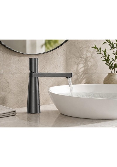 Arco Kısa Lavabo Bataryası Mat Füme