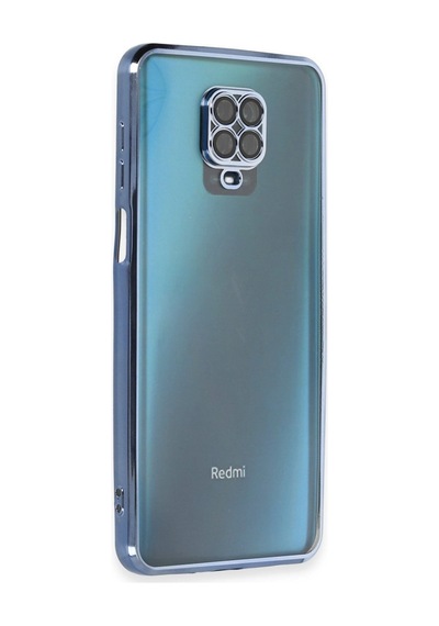 Xiaomi Redmi Note 9 Pro Kılıf Razer Lensli Silikon - Açık Mavi -